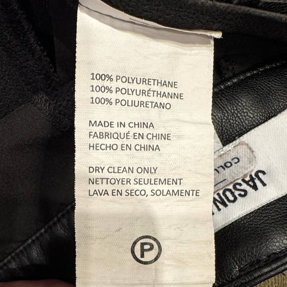 Jason Wu Collection Black Faux Leather Wide Leg Cropped Pants Size 6 - Picture 7 of 7